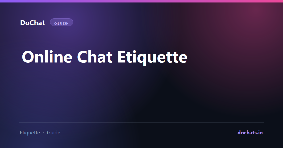 Illustration for an article about online chat etiquette